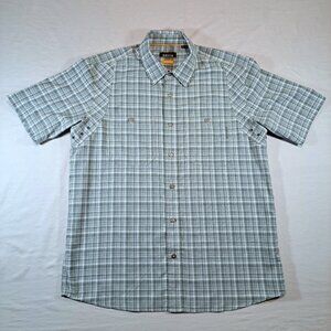ORVIS ACTIVE FIT SIZE MEN'S L SHORT SLEEVE SHIRT GRAY